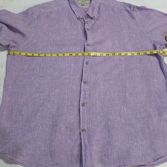 Report Collection Men’s 100% Linen Button Down Shirt - Picture 11 of 13